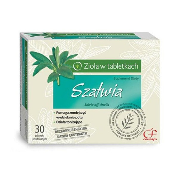 Zioła w tabetkach Szałwia 30 tabletek SUPLEMENTY ZIOŁA ZIOŁA W