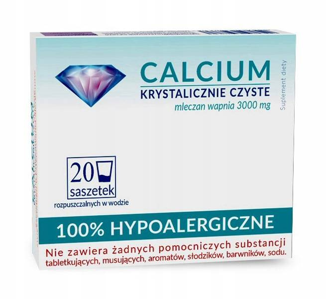 Calcium Crystal Clear 100 Hypoallergenic Powder In Sachets 20pcs Supplements Vitamins And 6251