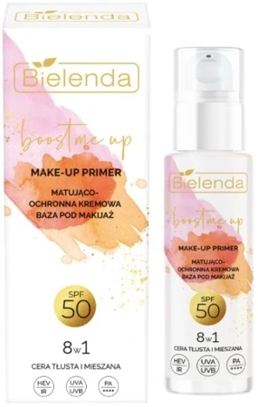 Bielenda Boost Me Up Mattifying and Protective Cream Makeup Base 8-in-1 SPF50 30ml 