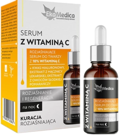 EkaMedica Brightening Regenerating Face Serum with 10% Vitamin C for Night 20ml