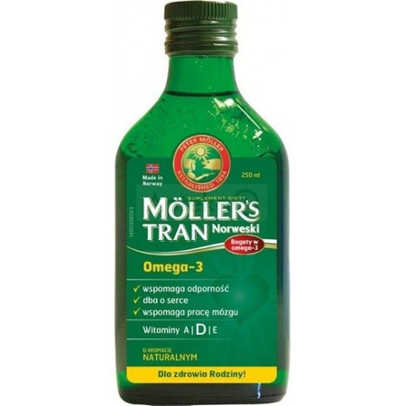 Mollers Tran Norweski z Dorsza o Aromacie Naturalnym 250 ml