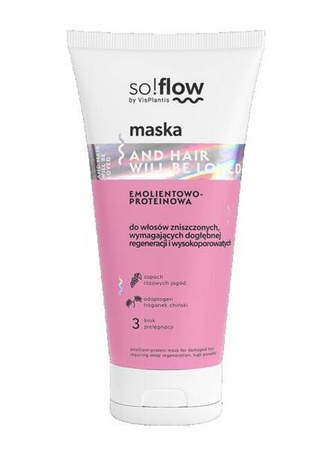 So!Flow Emollient-Protein Mask for Damaged Hair Requiring Regeneration 200ml