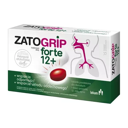  ZatoGrip forte 12+ wsparcie odpornośći i układu oddechowego 15 Sztuk