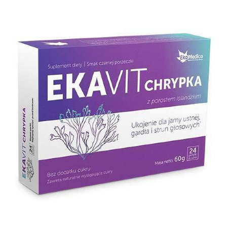 EkaMedica EKAVIT Hoarseness With Icelandic Lichen 24 lozenges