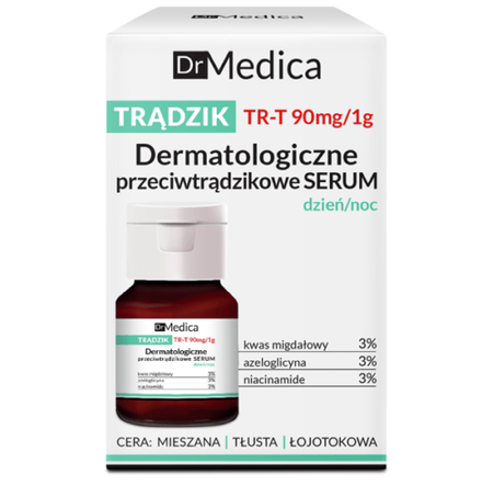 Bielenda Dr Medica TRĄDZIK Dermatologiczne przeciwtrądzikowe serum Dzień/Noc 30 ml