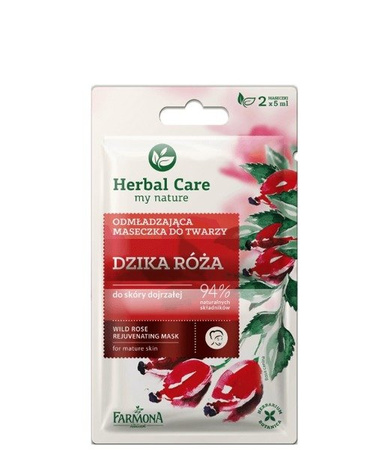 Herbal Care Odmładzająca Maseczka do Twarzy Dzika Róża 2x5ml