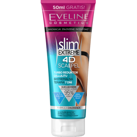 Eveline Slim Extreme 4D Scalpel Potrójnie Skoncentrowany Turbo Reduktor Cellulitu 250ml