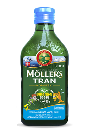 Moller's Tran Norweski o aromacie owocowym 250 ml