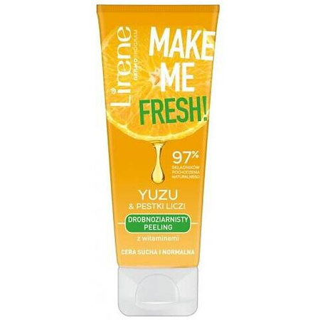 Lirene Make Me Fresh Drobnoziarnisty peeling z witaminami Yuzu I Pestki Liczi cera sucha i normalna 75 ml