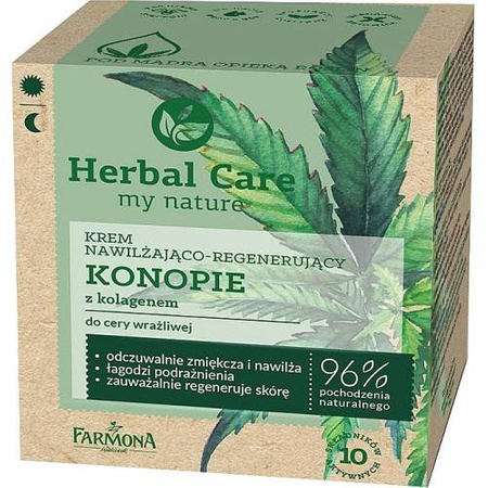 FARMONA Herbal Care Hemp Moisturizing and Regenerating Cream with Collagen 50ml