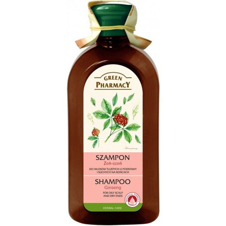 Elfa Pharm Green Pharmacy Shampoo for oily scalp and dry ends GINSENG 350ml