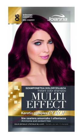 Joanna Multi Effect Szamponetka Koloryzująca 06 Wiśniowa Czerwień 35 g