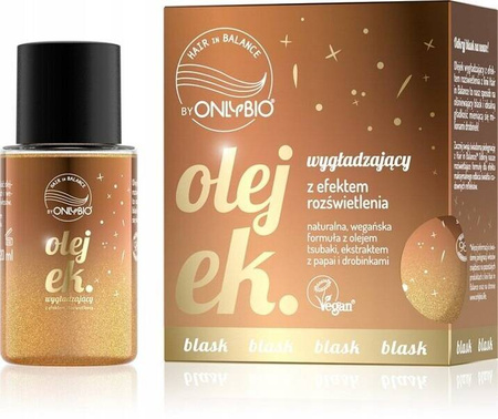 OnlyBio Hair in Balance Olejek Wygładzający z Efektem Rozświetlenia dla Włosów 20ml