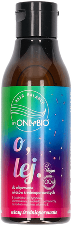 OnlyBio Hair In Balance Wegański Olej do Olejowania Włosów Średnioporowatych 150ml