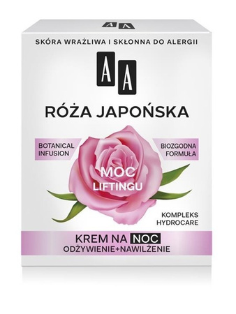 AA Róża Japońska Krem Na Noc Odżywienie + Nawilżenie 50ml