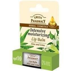 Elfa Pharm Green Pharmacy Lip Balm Aloe and Lime Intensive Moisturizing SPF10 4g
