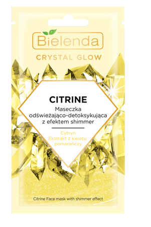 Bielenda Crystal Glow Face Mask CITRINE Refreshing and Detoxifying With Shimmer Effect 8g