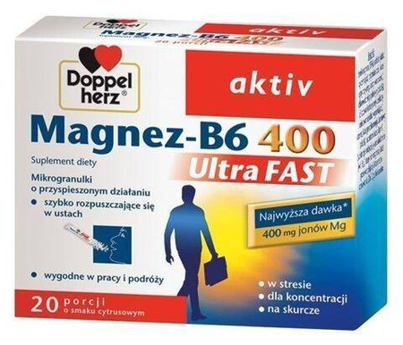 DOPPELHERZ AKTIV MAGNESIUM B6 ULTRA FAST 400