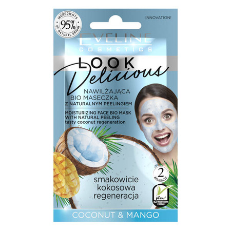 Eveline Look Delicious Moisturizing Bio Mask With Natural Coconut & Mango Scrub 10ml