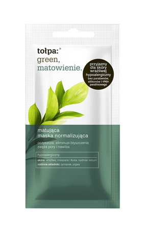 Tołpa Green Matowienie - Matująca Maska Normalizująca Skóra Wrażliwa, Mieszna, Tłusta 8ml