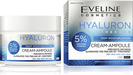 Eveline Hialuron Deeply Moisturizing Cream-Ampoule 5% 50ml