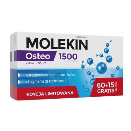 Molekin Osteo 1500 Calcium+D3+K2 75 tablets