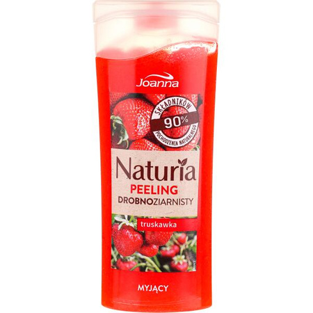 Joanna NATURIA Dronoziarnisty Peeling myjący do ciała Truskawka 100g