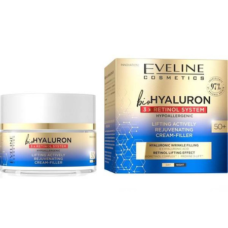 Eveline Bio Hyaluron Lifting and Rebuilding Cream 50+ 50ml