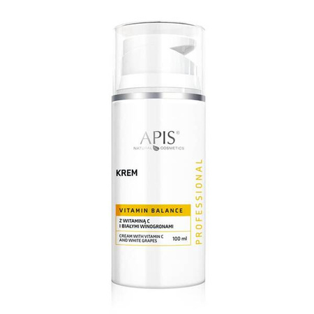 Apis Vitamin Balance Krem Do Skóry Wrażliwej z Witaminą C i Białymi Winogronami 100ml