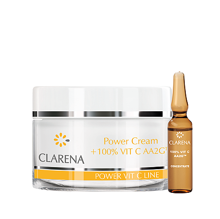 Clarena Power Pure Vit C Line Power Cream + 100%Vit C AA2G™ 100ml +3 ML 1837