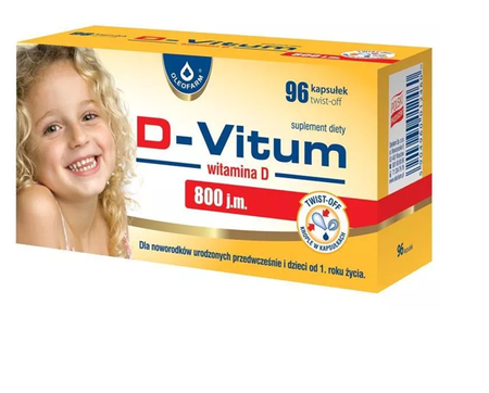 Oleofarm D-Vitum Vitamin D 800 IU For Infants 90 Capsules