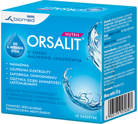 Orsalit Nutris Malinowo - Jagodowy 10 Saszetek