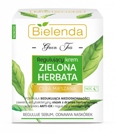 BIELENDA ZIELONA HERBATA REGULUJĄCY KREM NA NOC CERA MIESZANA 50 ML