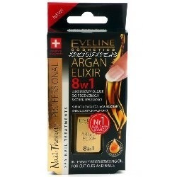 Eveline Argan Elixir Olejek Do Regeneracji Skórek I Paznokci 8W1 12 ml