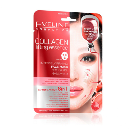 Eveline Sheet Mask Collagen Maska na Tkaninie Napinająca 1 sztuka