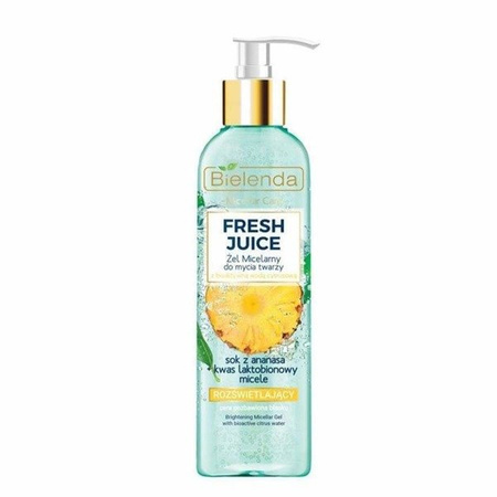 Bielenda Fresh Juice Rozświetlający  Żel Micelarny Do Mycia Twarzy Ananas 190ml 