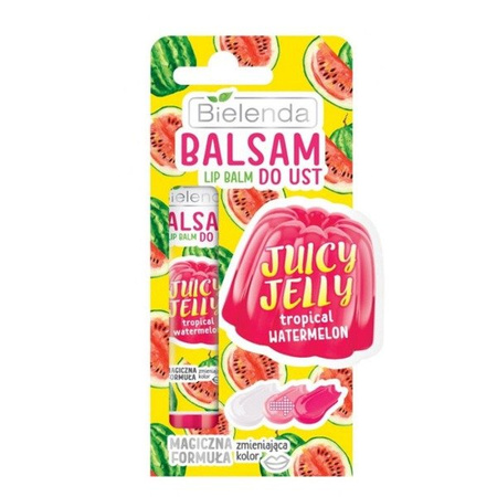 Bielenda Juicy Jelly Balsam do Ust Zmieniający Kolor TROPICAL WATERMELON 10g 