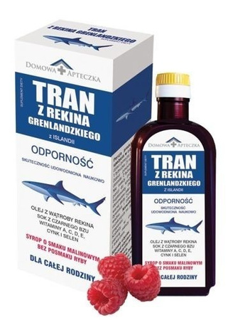 Domowa Apteczka Greenland Shark-liver Oil Rasperry Flavour 250ml