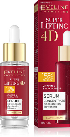 Eveline Super Lifting 4D 15% Complex Serum Brightening Discoloration Concentrate 30ml