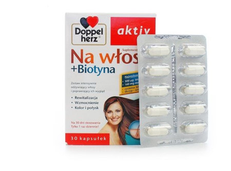 Doppelherz AKTIV FOR HAIR + BIOTIN 30 TABLE. 