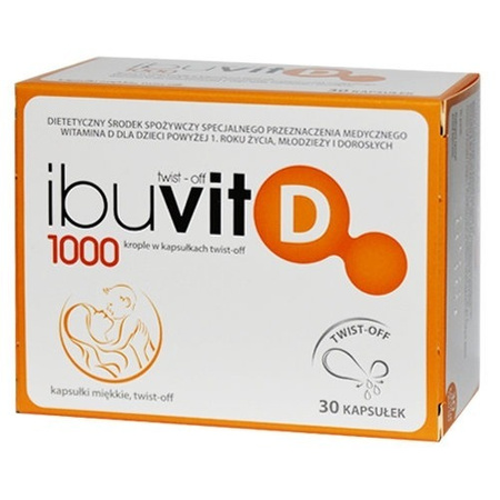 Ibuvit D 1000 Drops in Twist Off Capsules 30pcs.