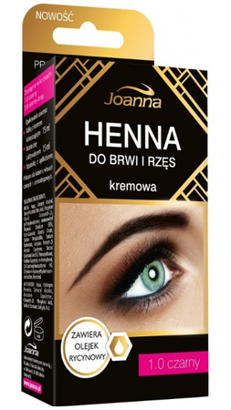 JOANNA EYEBROW AND EYELASH HENNA CREAMY 1.0 BLACK 15ML