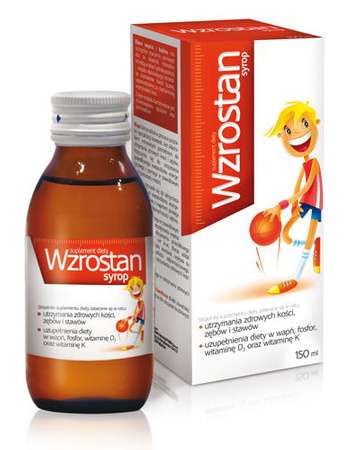 Aflofarm Wzrostan Syrop Uzupełnia Dietę Dziecka W Wapń Fosfor Witaminy D3 i K 150 ml