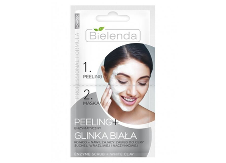 Bielenda  Peeling Enzymatyczny+ Biala  Glinka  Kojaco Nawilzajacy Zabieg 2x5g