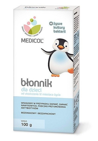 Błonnik Dla Dzieci + Probiotyk 100 g Zaparcia Dla Dzieci od 12 Miesiąca Życia