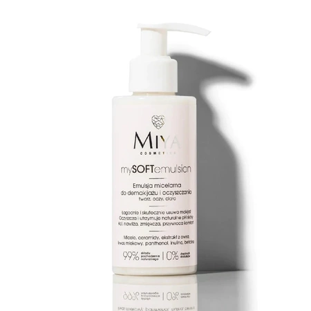 Miya MySOFTemulsion Micellar Emulsion for Make-up Removal and Cleansing 140ml