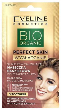 Eveline Bio Organic Perfect Skin Silnie Rewitalizująca Maseczka Bankietowa z Ekstraktem z Kawy 8ml