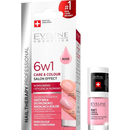 Eveline 6w1 Rose Colour Nail Conditioner 5ml