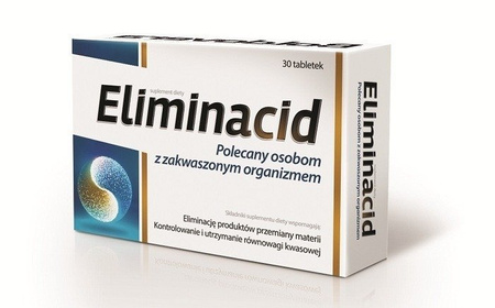 Eliminacid polecany osobom z zakwaszonym organizmem 30 tabletek