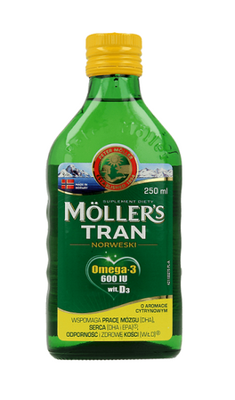 Mollers Tran Norweski o aromacie cytrynowym 250 ml